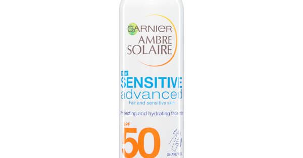sensitive advanced hydrating face sun cream mist spf50