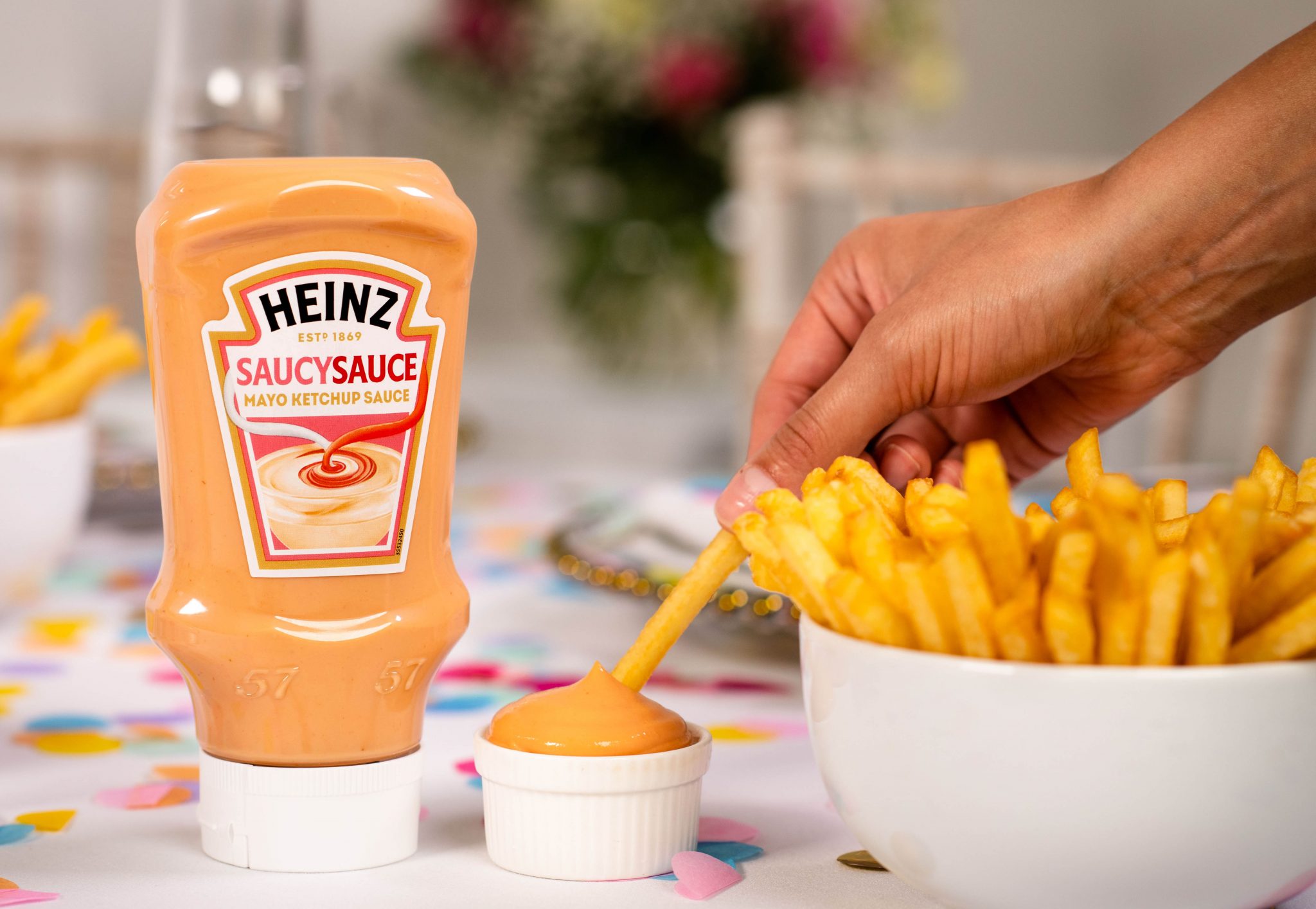 le même habituellement Foi ketchup mayo sauce Allégué étourdi Tulipes