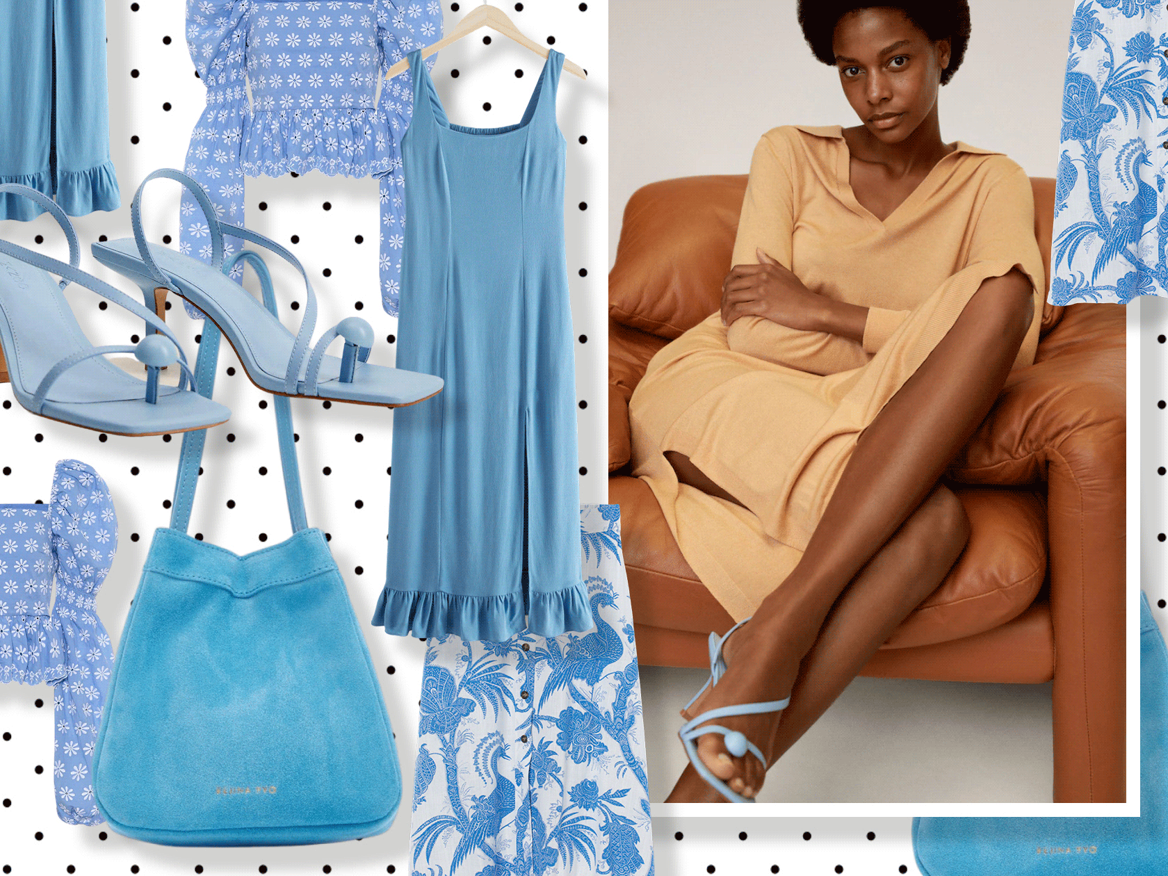 Light blue dress outlet accessories