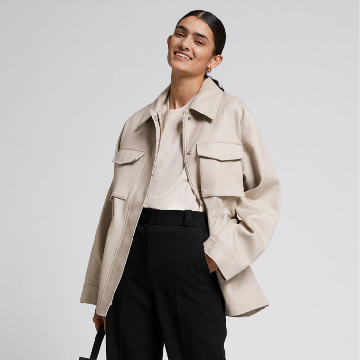 Structured belted workwear on sale jacket