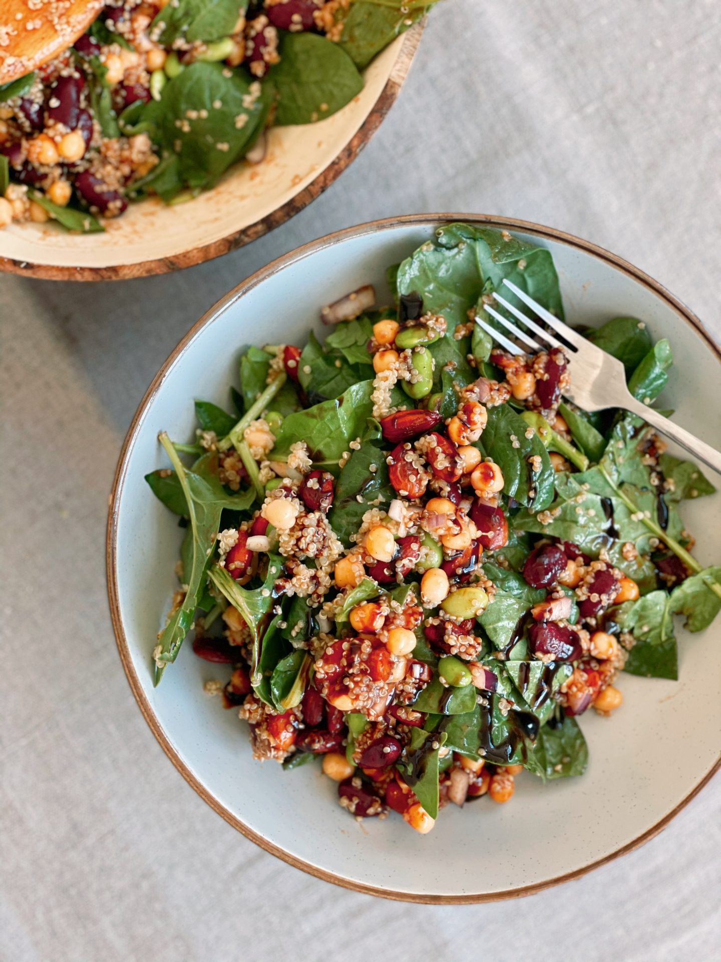 healthy-recipes-high-protein-vegan-salad-with-grains-and-nuts