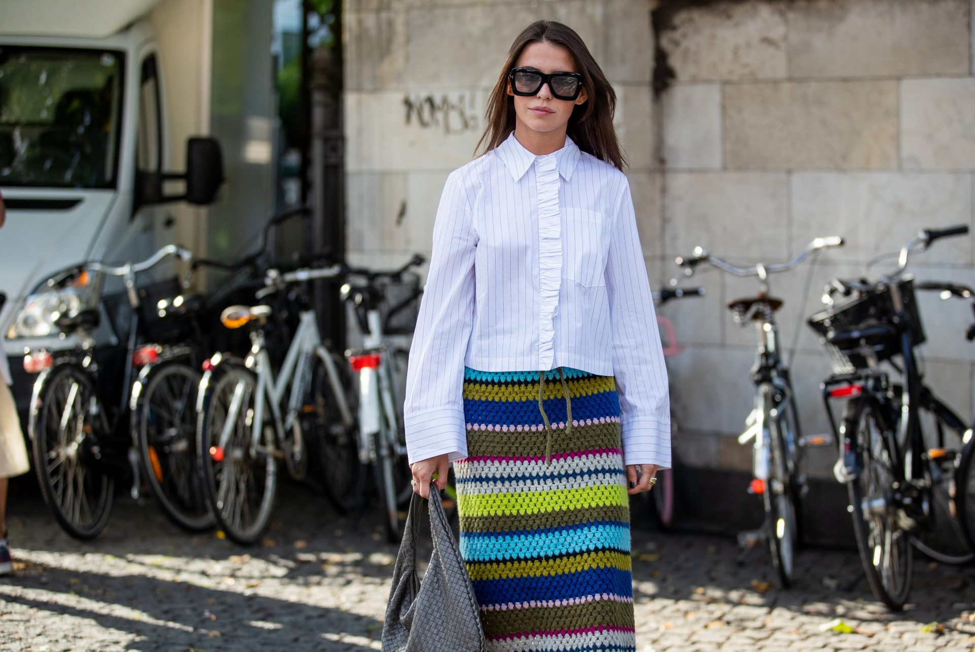 Crochet skirt 2024 street style