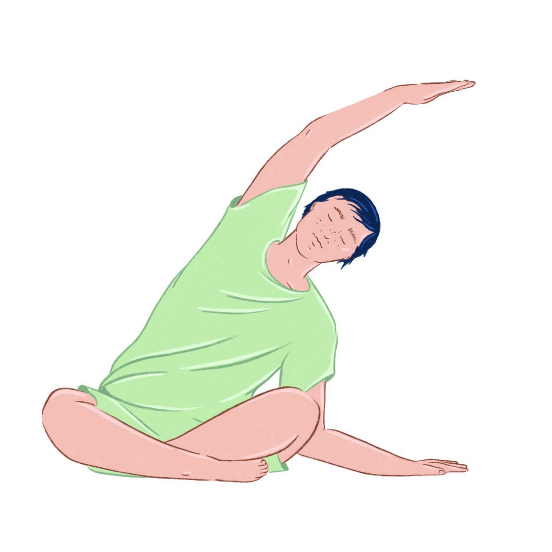Side Bend on a Junior Yoga Bolster