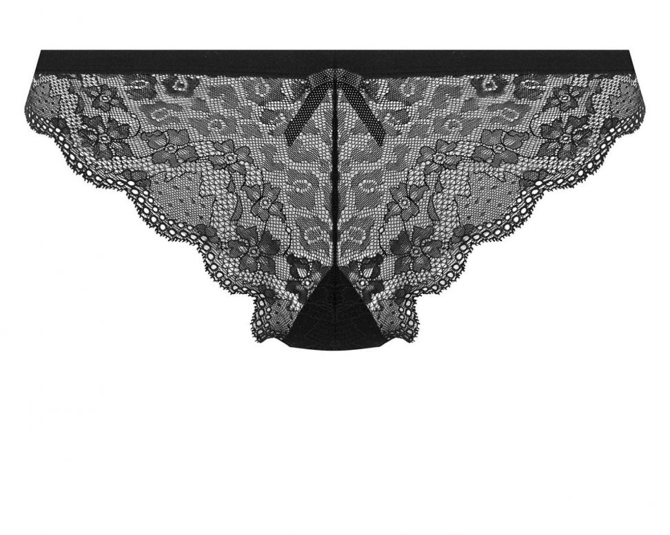 Marks & Spencer new 2 pack black and white Texture and Lace Brazilian  knickers