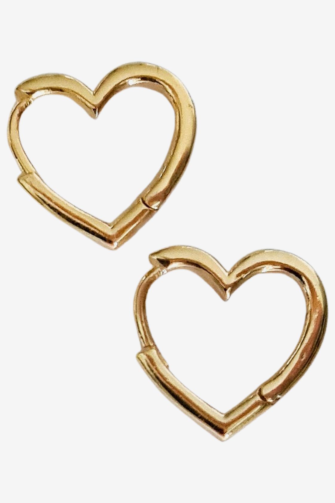 Gold Heart Hoop Earrings, Scream Pretty