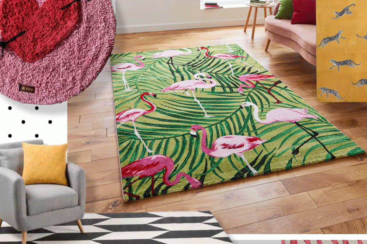 maximalist statement rugs collage