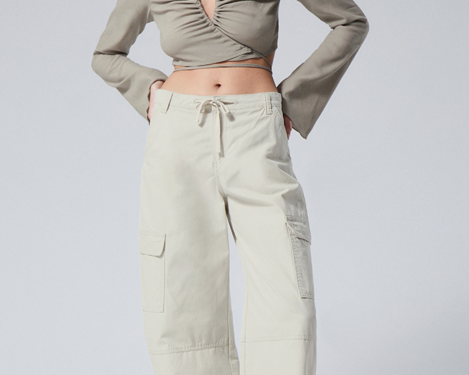 BDG Authentic White Cargo Trousers  Urban Outfitters UK