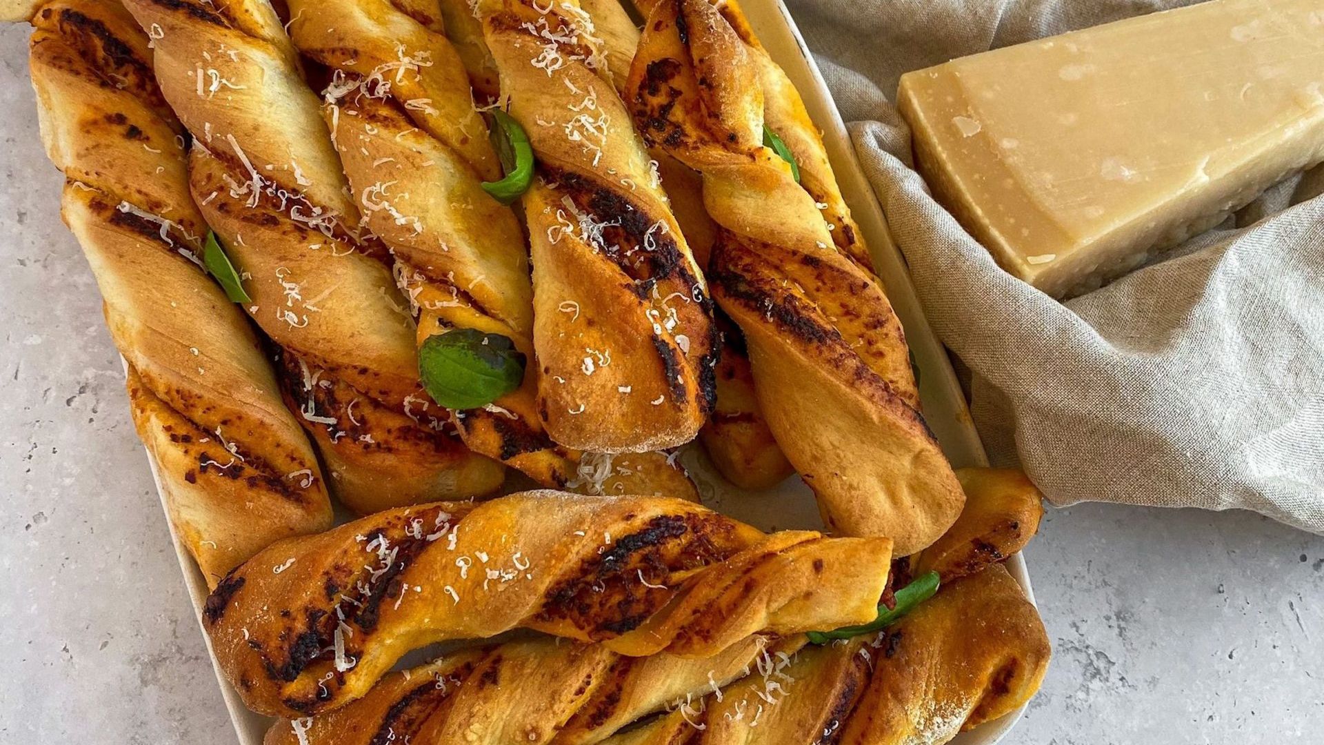 Boost gut health with these pesto and parmesan dough twists