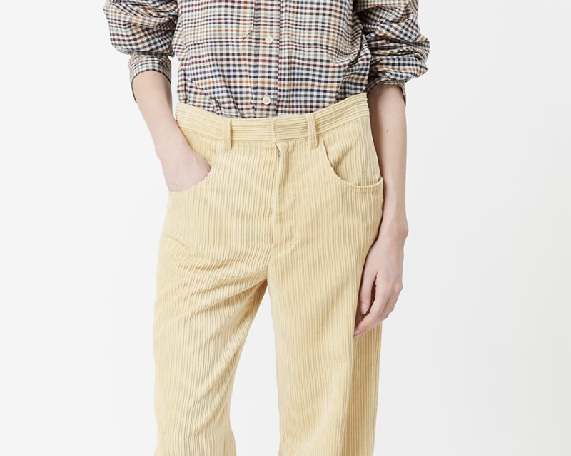 River Island tapered corduroy trousers in cream  ASOS