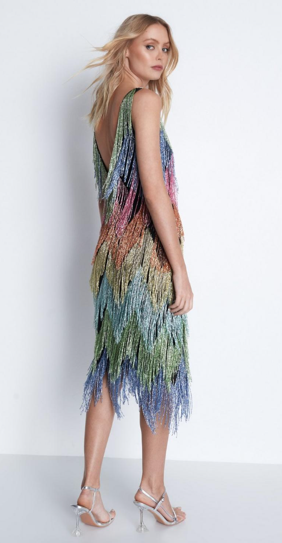 Warehouse rainbow hot sale hot dress