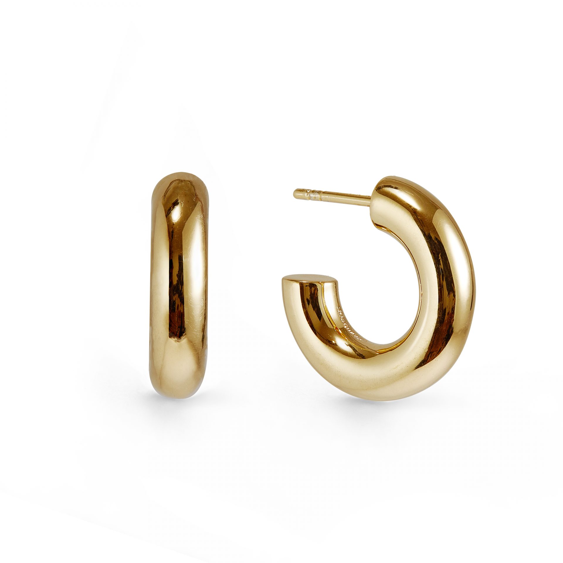 Missoma Classic Flat Small Hoop Earrings | 18ct Gold Plated Vermeil