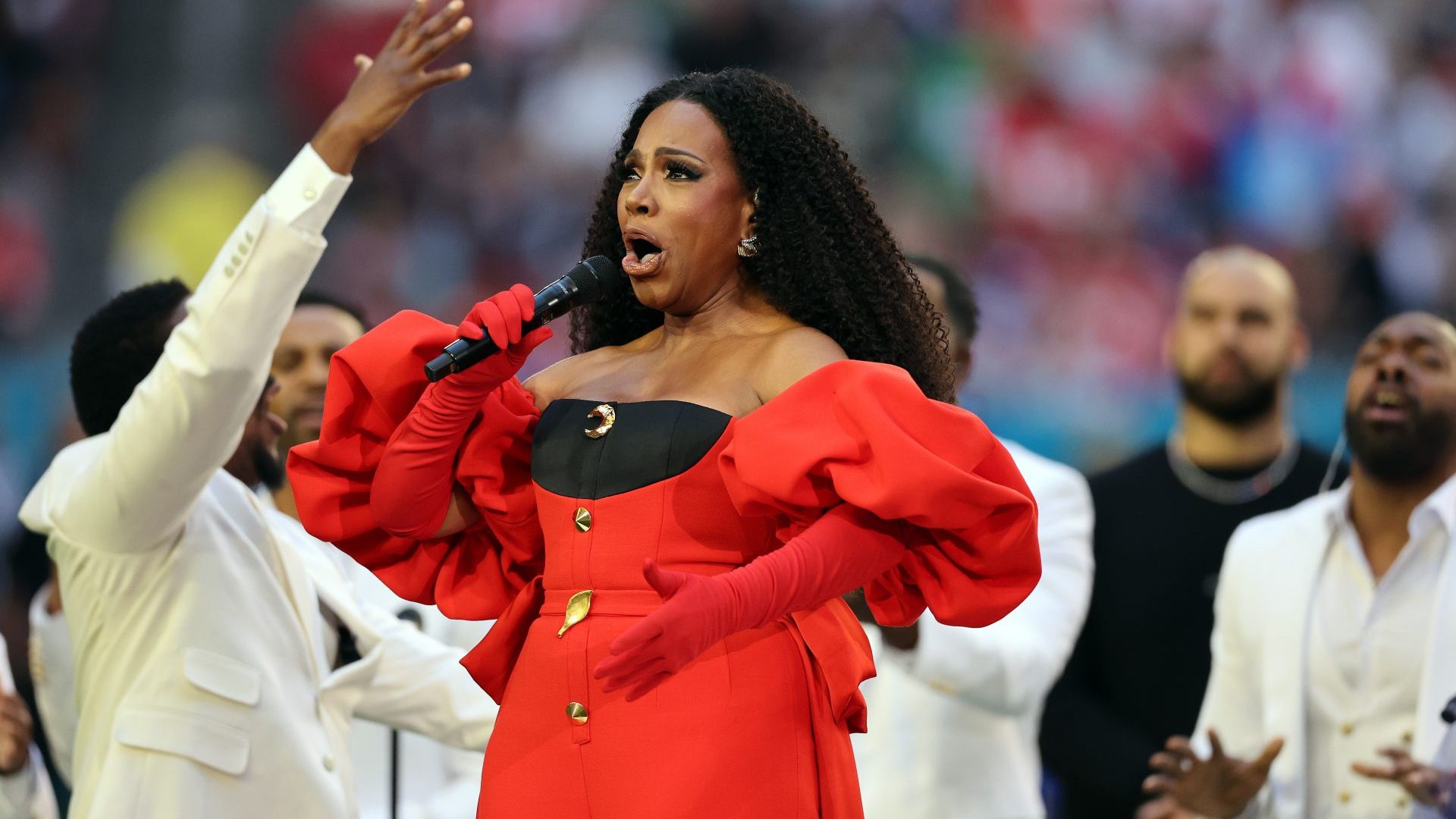 Super Bowl Sheryl Lee Ralph performs Lift Every Voice and Sing