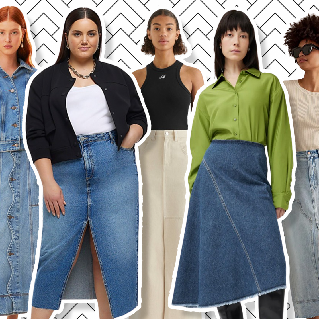 Best denim skirts to buy now: midi and maxi
