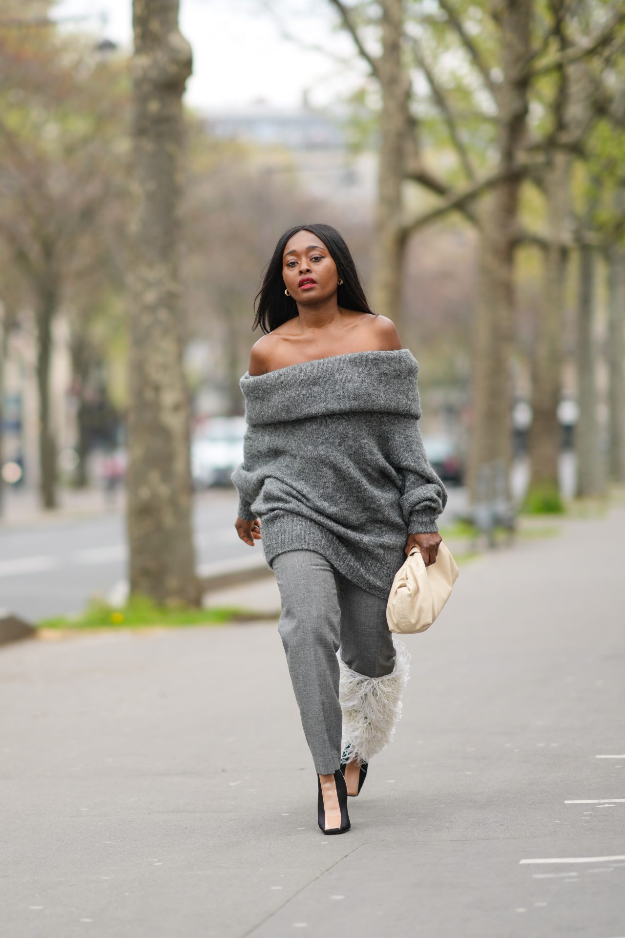 Off one deals shoulder sweater